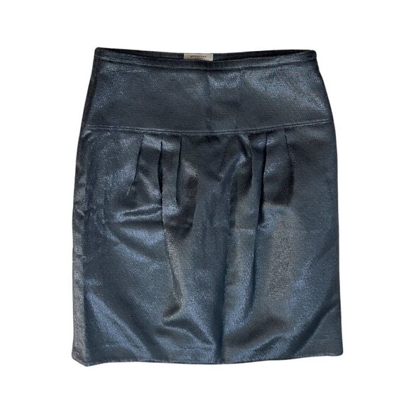 Burberry metallic silver midi pencil skirt size 8 - Picture 1 of 6